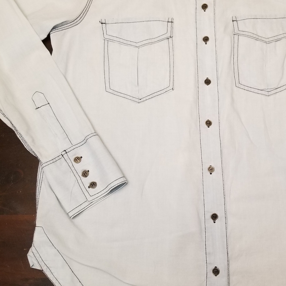 Free People Cotton Chambray LS Shirt, size Small - Picture 10 of 10